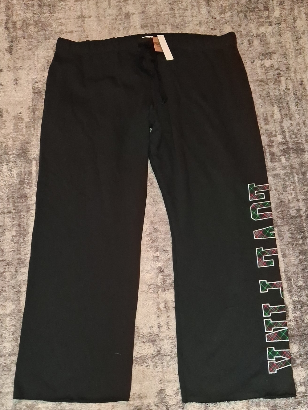 Women's XXL 2X Victoria's Secret PINK Wide Leg Sweatpants Swears Comfy NWT